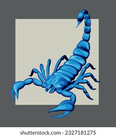 Skorpio. realistische Skorpion-Vektorgrafik