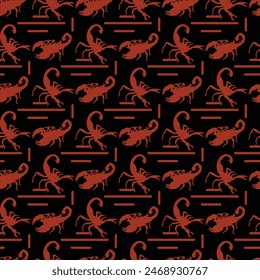 Scorpio Rising Seamless Vector Pattern Design
