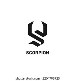 Scorpio Scorpion Stinger Letter S Logo Design