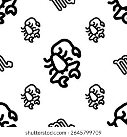padrão sem emenda scorpio com estilo de linha