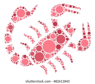 Scorpio shape vector design by color point