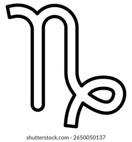 scorpio sign icon flat thin outline art logo