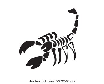 Scorpio skeleton, scorpio bones. Modern, Creative, fantasy vector flat design image illustration 
