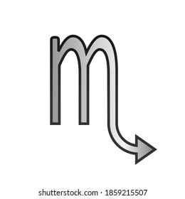 Scorpio symbol on white background. Vector illustration.