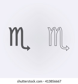 Scorpio symbol . Vector illustration