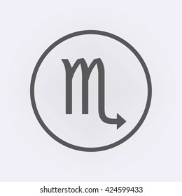 Scorpio symbol . Vector illustration