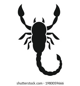 Scorpio Tattoo Icon. Simple Illustration Of Scorpio Tattoo Vector Icon For Web Design Isolated On White Background