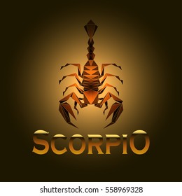 Scorpio in a triangular style