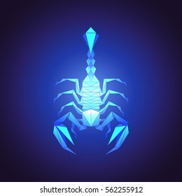 Scorpio in a triangular style