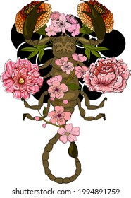 Scorpio vector of Astrology design.horoscope circle with signs of zodiac set vector.signs such as a aries, taurus, gemini, cancer, leo, virgo, libra, scorpio, sagittarius, capricorn,aquarius, pisces.