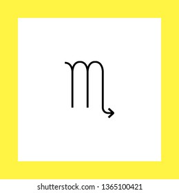 scorpio vector icon. flat design