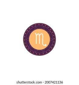 Scorpio Vector On White Background