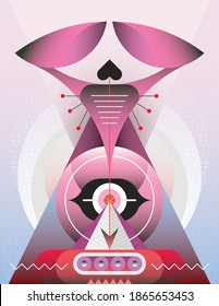 Scorpio Zodiac astrological sign abstract modern art vector illustration.
