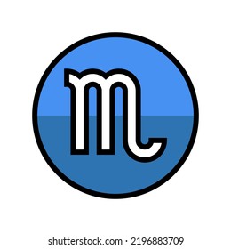 scorpio zodiac color icon vector. scorpio zodiac sign. isolated symbol illustration