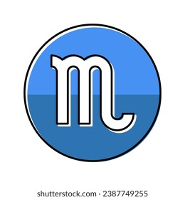 scorpio zodiac color icon vector. scorpio zodiac sign. isolated symbol illustration
