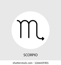 Scorpio zodiac concept line icon. Simple element illustration.  Scorpio zodiac concept outline symbol design. Can be used for web and mobile UI/UX . Modern vector style.