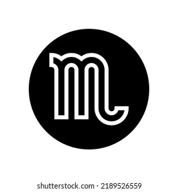 scorpio zodiac glyph icon vector. scorpio zodiac sign. isolated symbol illustration