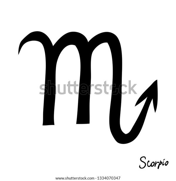 Scorpio Zodiac Hand Drawing Sign Horoscope Stock Vector (Royalty Free ...