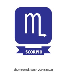 Scorpio Zodiac icon.Can be used live or edit