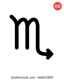 Scorpio zodiac Icon Flat Style Isolated Vector Illustration