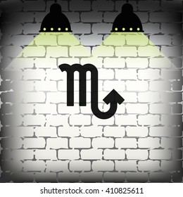 Scorpio zodiac sign.