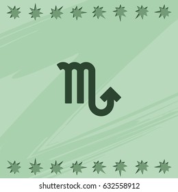 Scorpio zodiac sign.