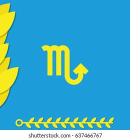 Scorpio zodiac sign.
