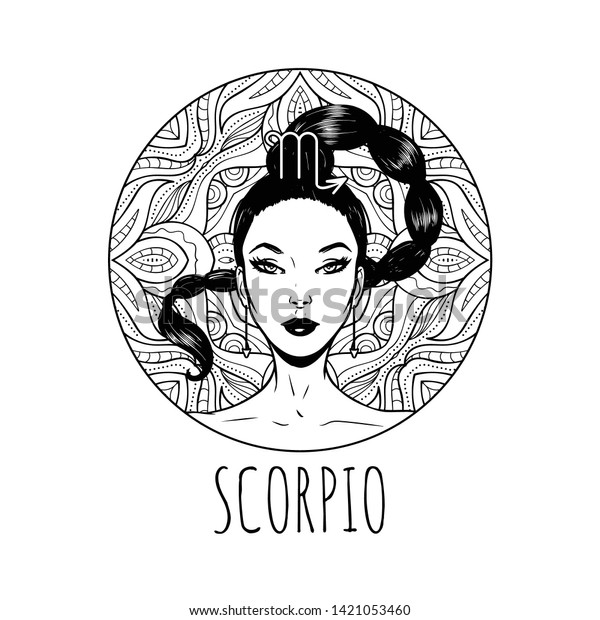 Download Scorpio Zodiac Sign Artwork Adult Coloring Stock Vector Royalty Free 1421053460