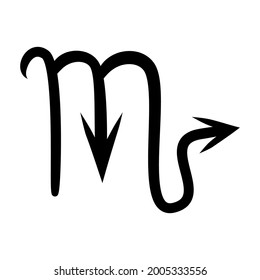scorpio zodiac sign, astrology icon outline