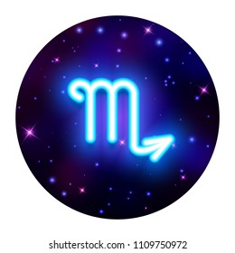 Scorpio zodiac sign, horoscope symbol, vector illustration