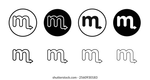 Scorpio zodiac sign icon Flat outline fill set collection