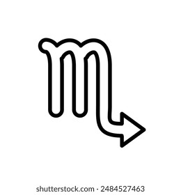 Scorpio Zodiac Sign Icon, Ideal for Astrology and Horoscope Illustrations