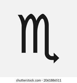 Scorpio zodiac sign icon isolated on background. Astrology symbol modern, simple, vector, icon for website design, mobile app, ui. Vector Illustration