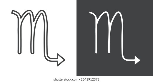 Scorpio zodiac sign icon symbol illustration logo