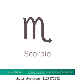 Scorpio - Zodiac Sign Icon Vector Logo Template Illustration Design. Vector EPS 10.