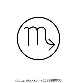 Scorpio zodiac sign icon Vector logo set flat
