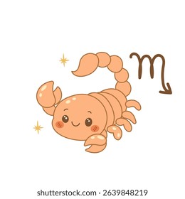 Scorpio zodiac sign illustration, cute cartoon scorpion