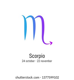 Scorpio zodiac sign illustration. Vector icon