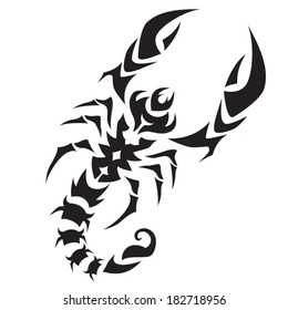 Scorpio zodiac sign. Isolated on white background. Vector Illustration 