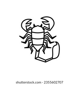 Scorpio zodiac sign logo icon isolated horoscope symbol vector illustration