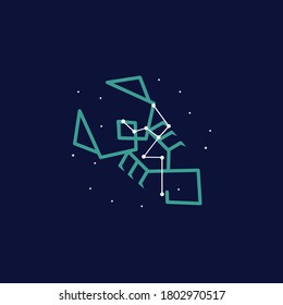 scorpio zodiac sign logo. vector illustration. 