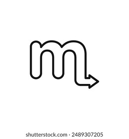 Scorpio zodiac sign logo sign vector outline