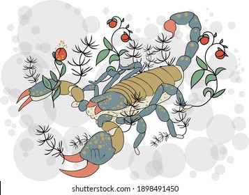 
Scorpio zodiac sign - stock illustration
