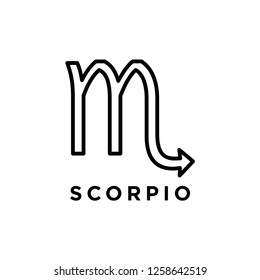 Scorpio zodiac sign. vector icon illustration.