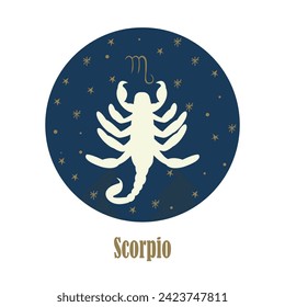 Scorpio Zodiac sign. Vector illustration.