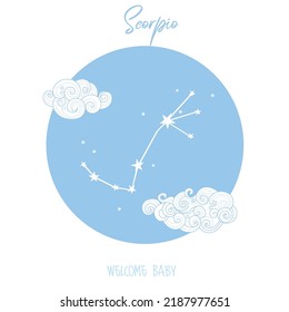 Scorpio Zodiac Sign For Welcome Baby Product Design Horoscopes Astrology Birth Announcement Card Newborn Kids Gifts Welcome Poster Astronomical Basis Of The Greek Hindu Chinese Iranian Hijri Calendar