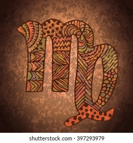 Scorpio zodiac sign. Zodiac zentangle sign. Zodiac symbol. Zentangle doodle zodiac. Zentangle style vector. Zodiac symbol. Scorpio horoscope. Scorpio zodiac grunge banner.