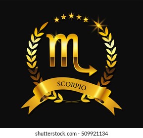 Scorpio zodiac sign.Zodiac icon.Vector illustration.