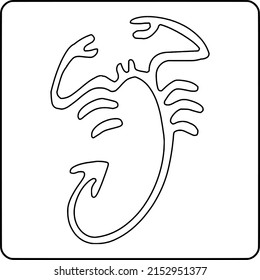 Scorpio zodiac vector.  A collection of highlight story covers for social media.  astrology sticker or icon.  Zodiac vector illustration