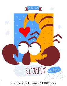 Scorpio. zodiac vector drawing
